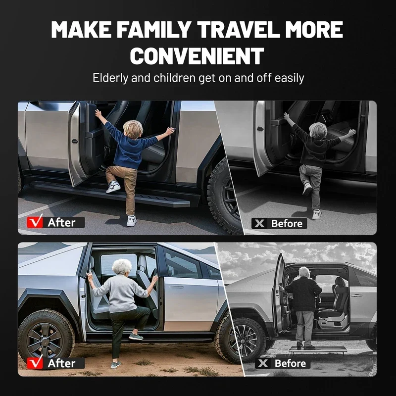 Marchepieds Latéraux Antidérapants Tesla Cybertruck