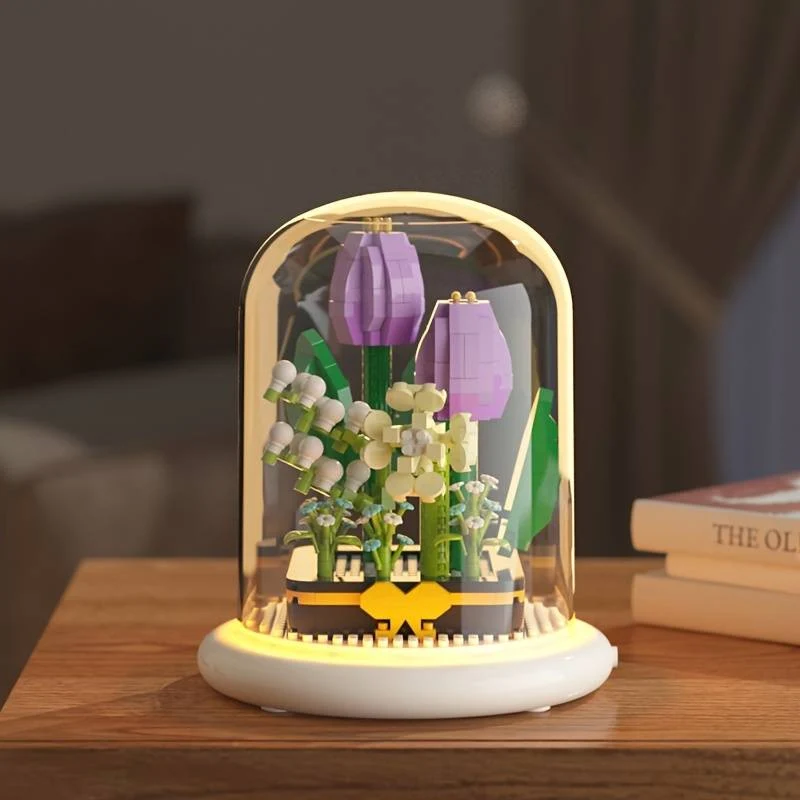 Bloc à Assembler Fleurs Illuminées Enchantées