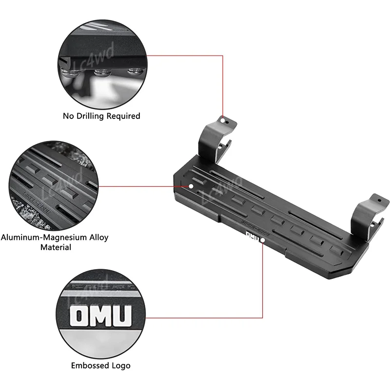 Marchepieds Latéraux Aluminium Jeep Wrangler JL Rubicon 2018-2025