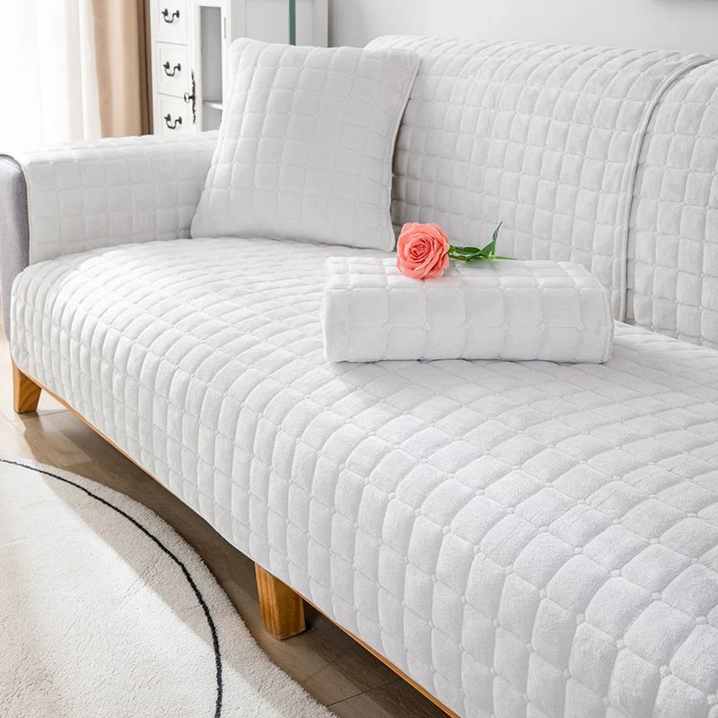 Plaid pour canapé velours Epais Blanc