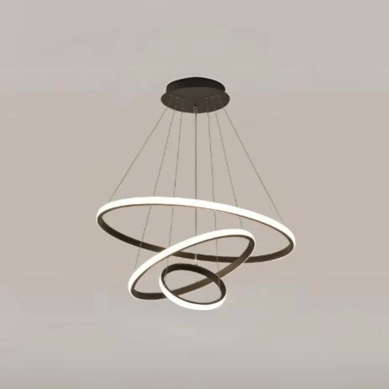 Lustre Design Noir Élégant pour Salon