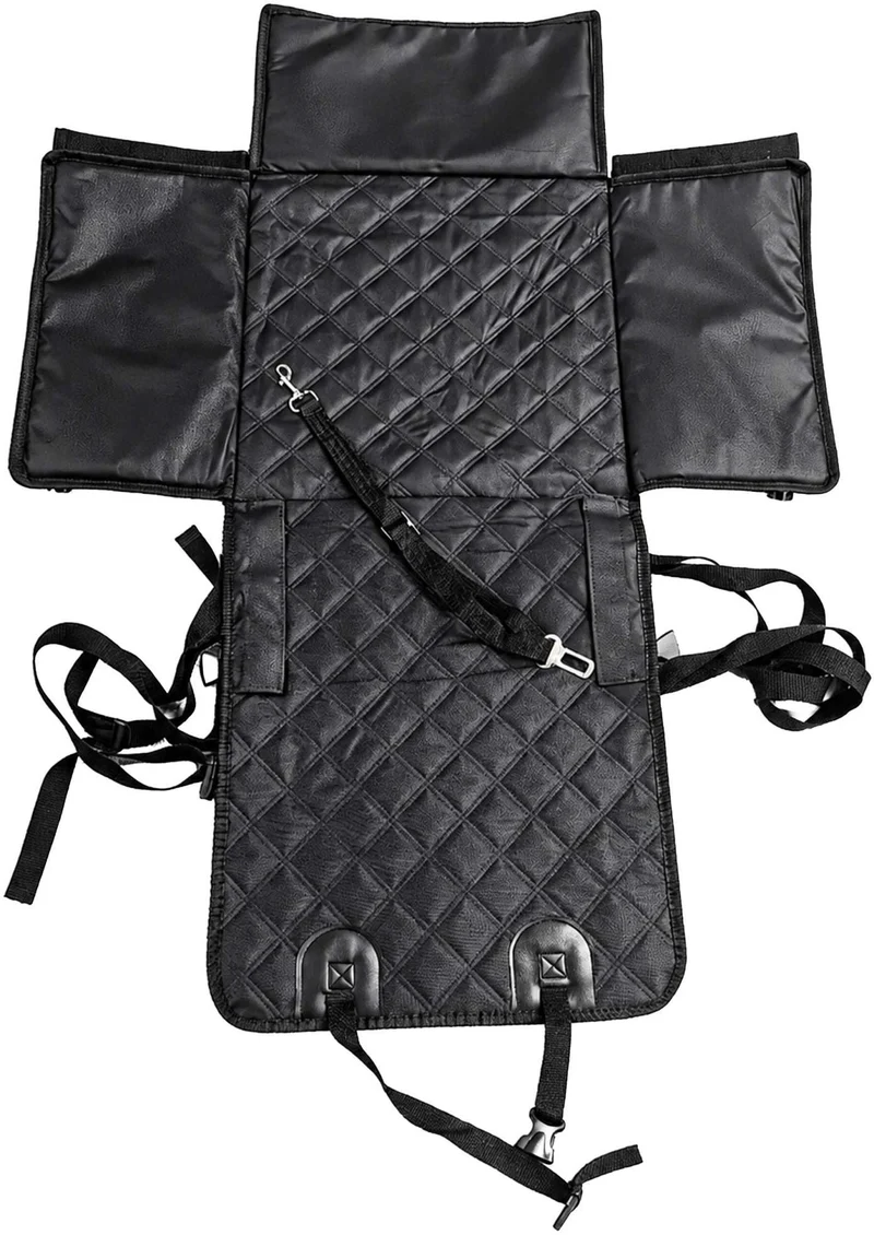Siège auto robuste pour petits chiens 25 x 43 x 43 cm confort optimal sécurité renforcée pliable en oxford noir 13_0018983