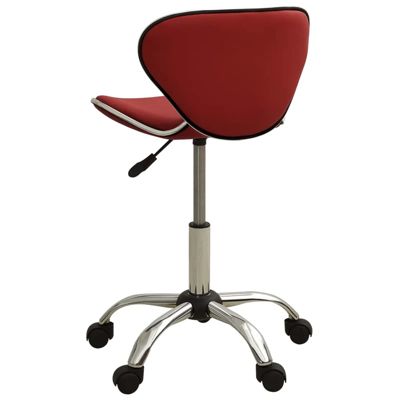Chaise fauteuil siège de bureau informatique étude similicuir rouge 02_0024059
