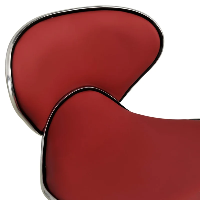 Chaise fauteuil siège de bureau informatique étude similicuir rouge 02_0024059