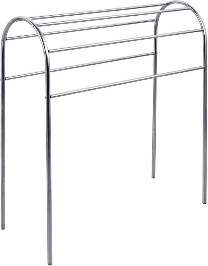 Porte-serviettes sur pied 81,5 x 78 x 29,5 cm séchage rapide design moderne en acier inoxydable argenté 13_0018999