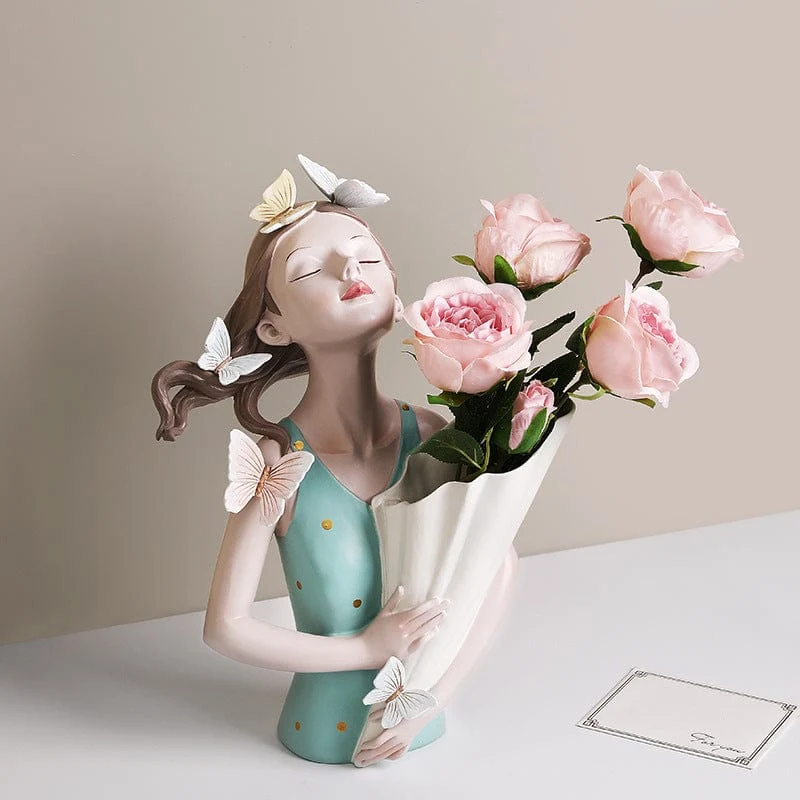 Vase Élégant aux Papillons Envoûtants