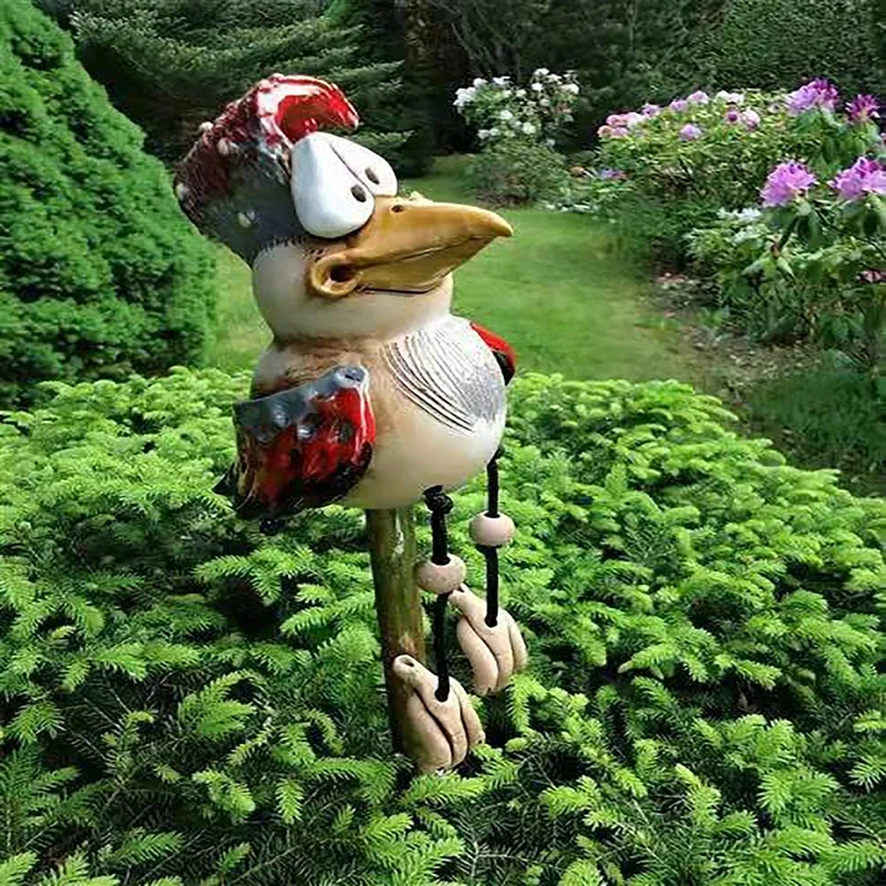 Sculpture de Poulet en Résine Originale et Amusante