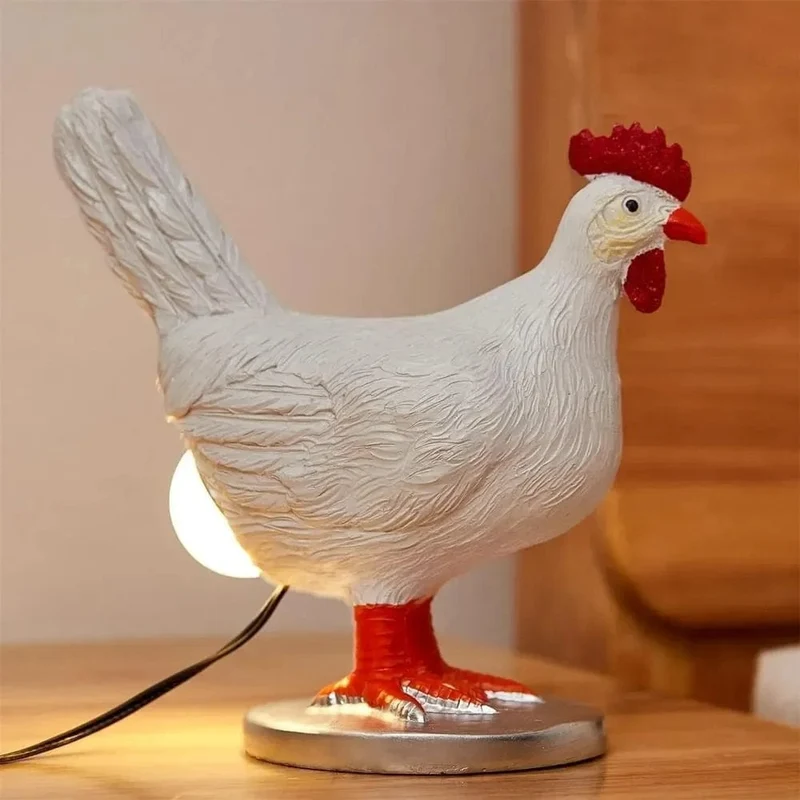 Veilleuse Poulet Ludique avec Œuf Éclatant
