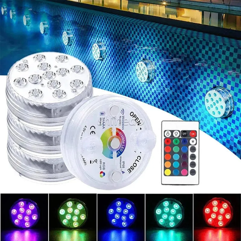 Lumières de Piscine Submersibles LED Multicolores