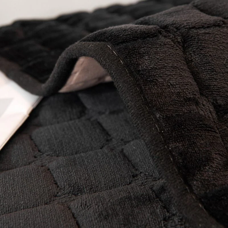 Plaid pour canapé velours Epais Noir