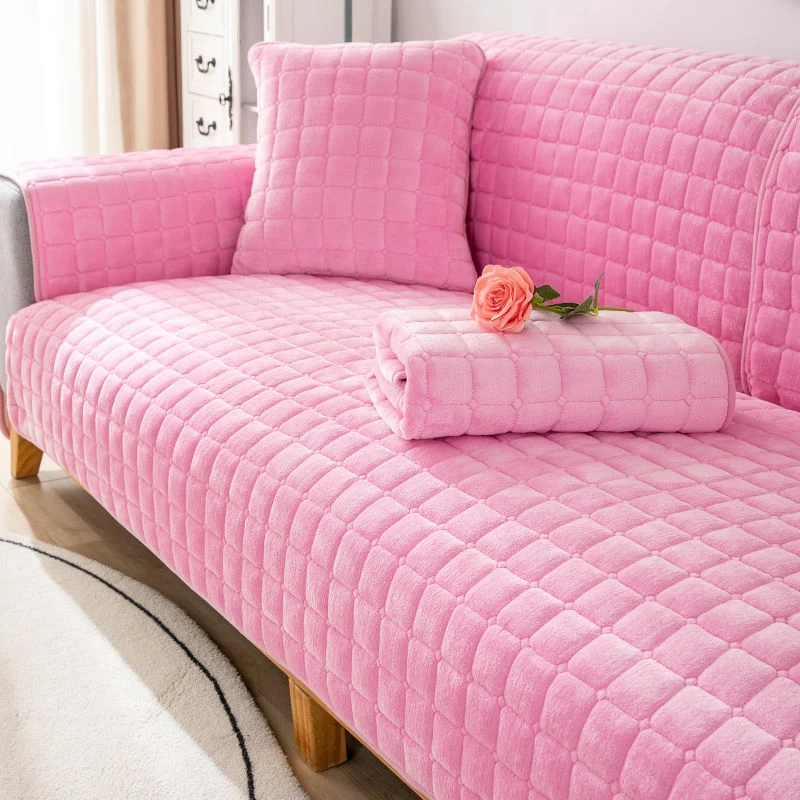 Plaid pour canapé velours Epais Rose