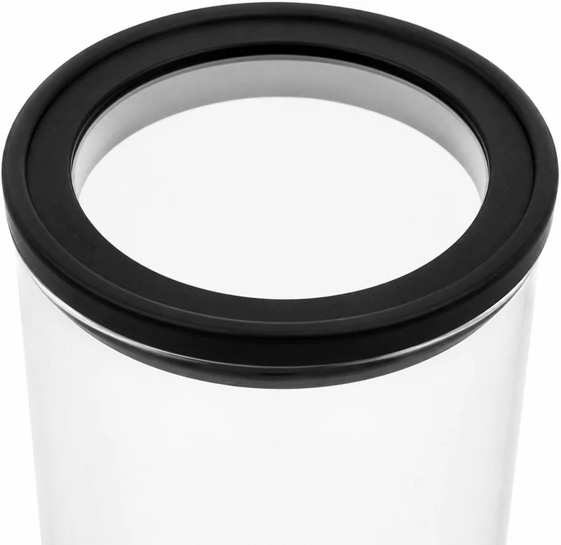 Lot de 3 bocaux de conservation ronds 18 x 10 cm hermétiques pour aliments cuisine design moderne en verre transparent 13_0018954