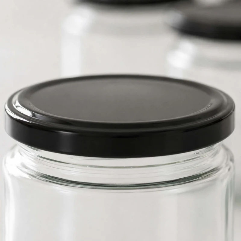 Lot de 10 bocaux en verre 8 x 7,5 cm hermétiques pour confitures DIY décoration cuisine en verre transparent 13_0018950