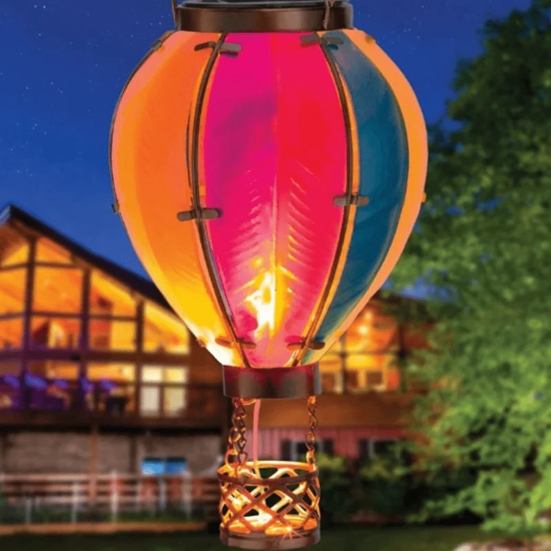 Lanterne Solaire Extérieur Féerique Ballon à Air Chaud