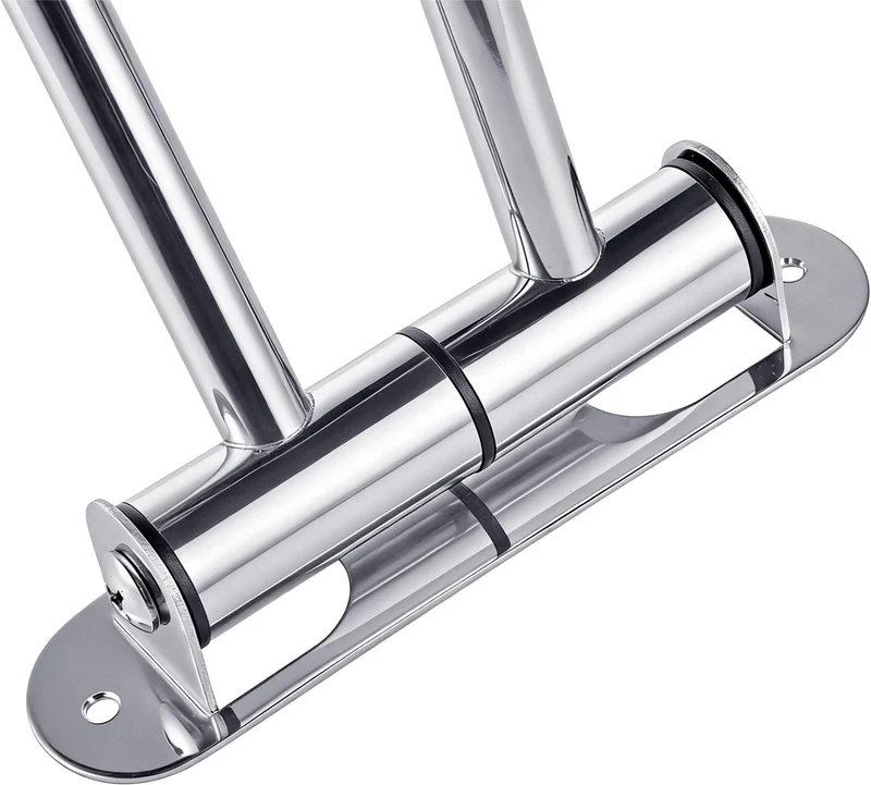 Ensemble de salle de bains porte-serviettes et brosse WC 14 x 32,5 x 3 cm avec barres pivotantes design moderne en inox argent 13_0018938