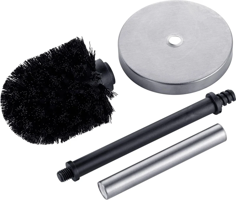 Ensemble de salle de bains porte-serviettes et brosse WC 14 x 32,5 x 3 cm avec barres pivotantes design moderne en inox argent 13_0018938