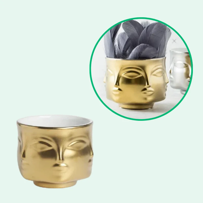 Pot de Fleurs Visage Artistique