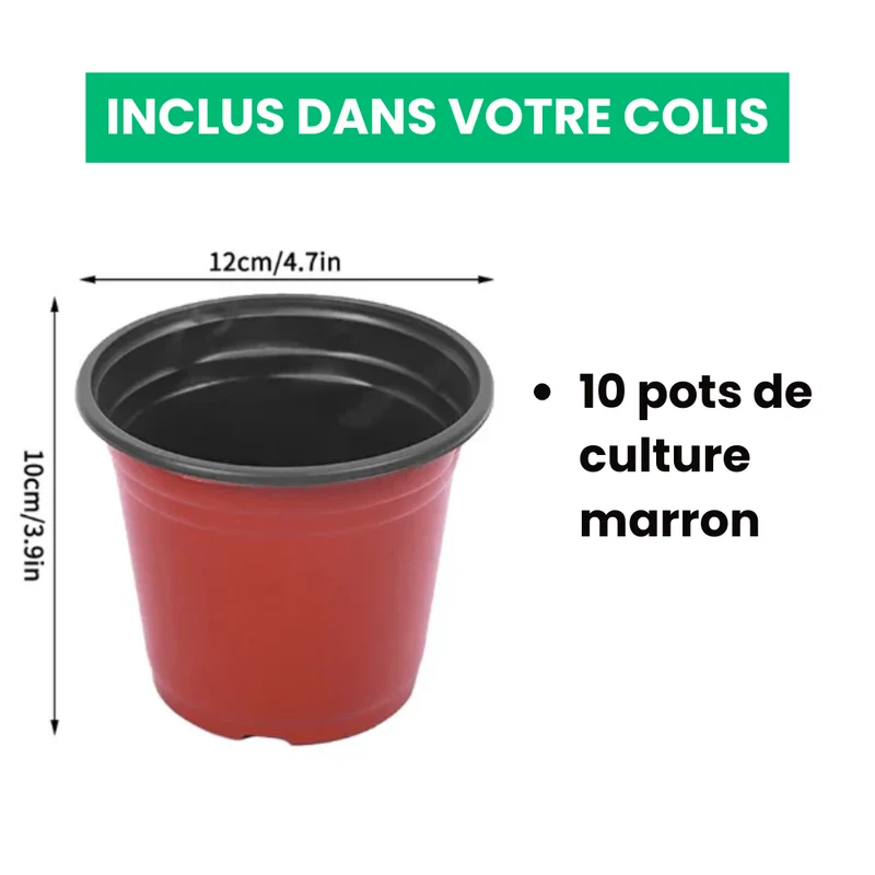 Pot de Fleur Plastique Réutilisable