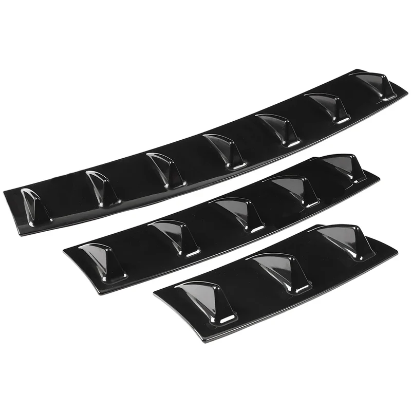 Diffuseur Arrière Universel Aileron Requin 3 Tailles Noir Brillant