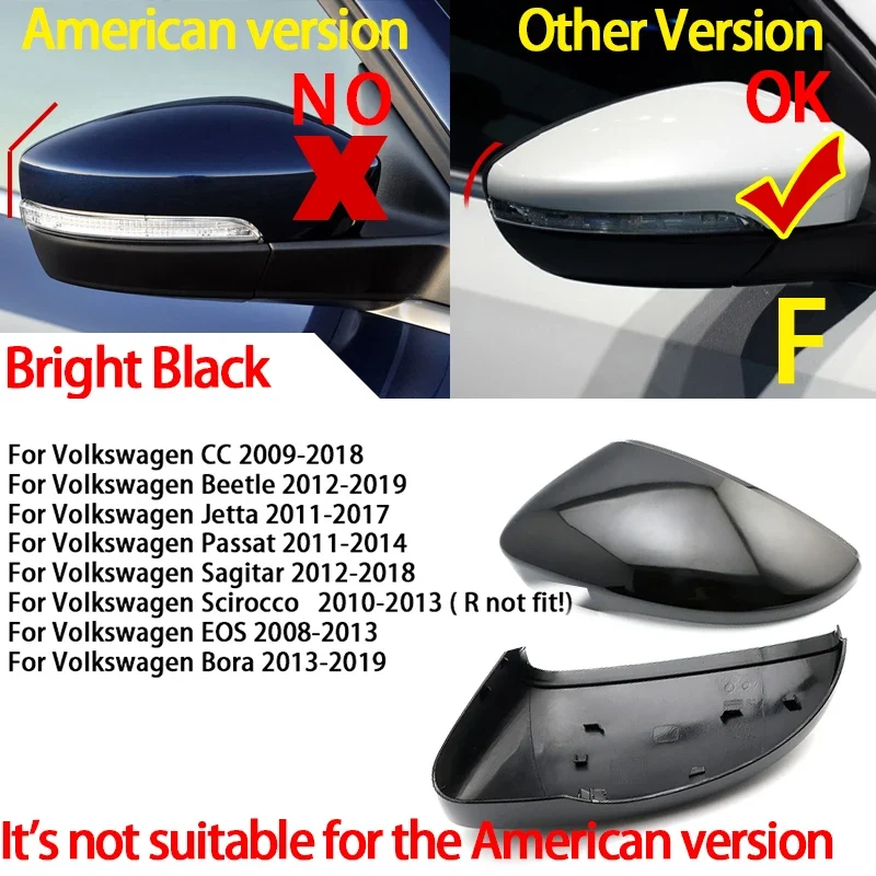 Coques Rétroviseur Volkswagen Golf 5 6 7 Passat CC Polo 6C