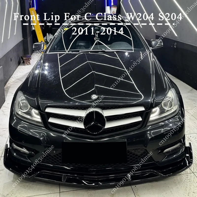 Lame Avant Mercedes Classe C W204 S204 2011-2014 Noir Brillant