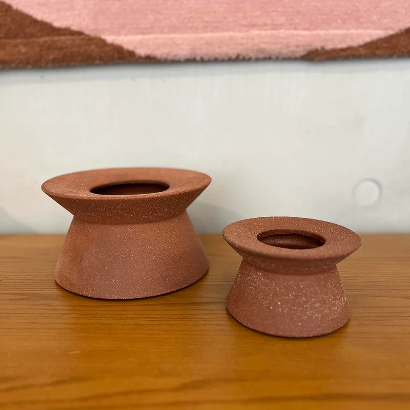 VASE BROWN BAS