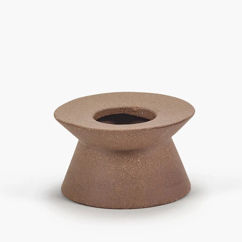 VASE BROWN BAS
