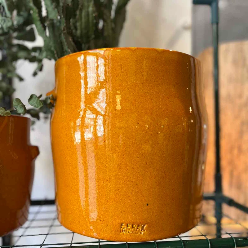 CACHE POT JARS ORANGE