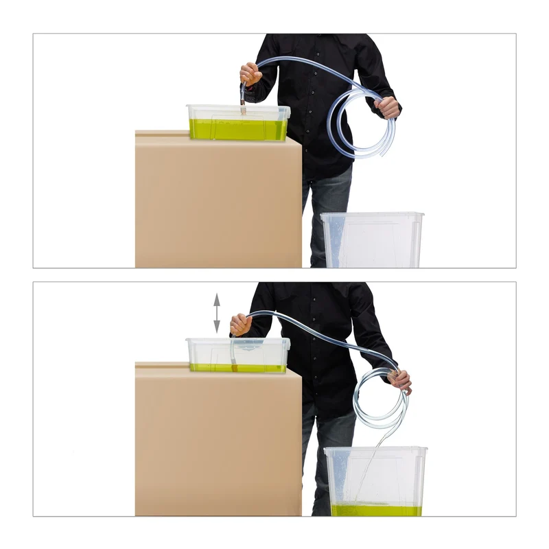 Tuyau à siphonner transparent facile à utiliser 240 cm en PVC clair 13_0013040
