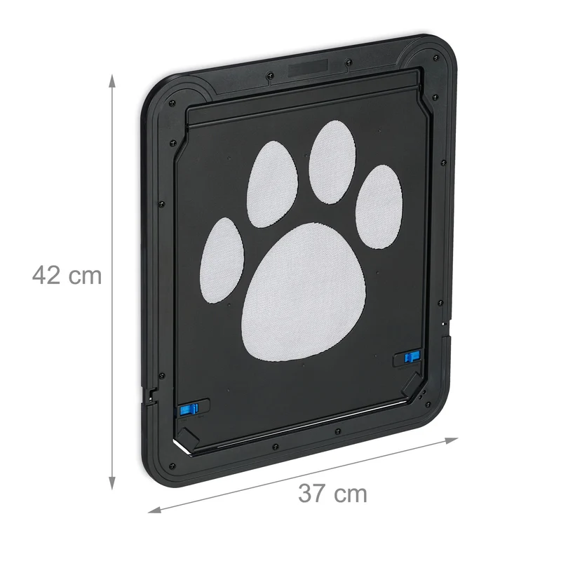 Chatière moderne pour moustiquaire de porte animaux 42 x 37 cm pratique design autonomie en ABS blanc 13_0013493