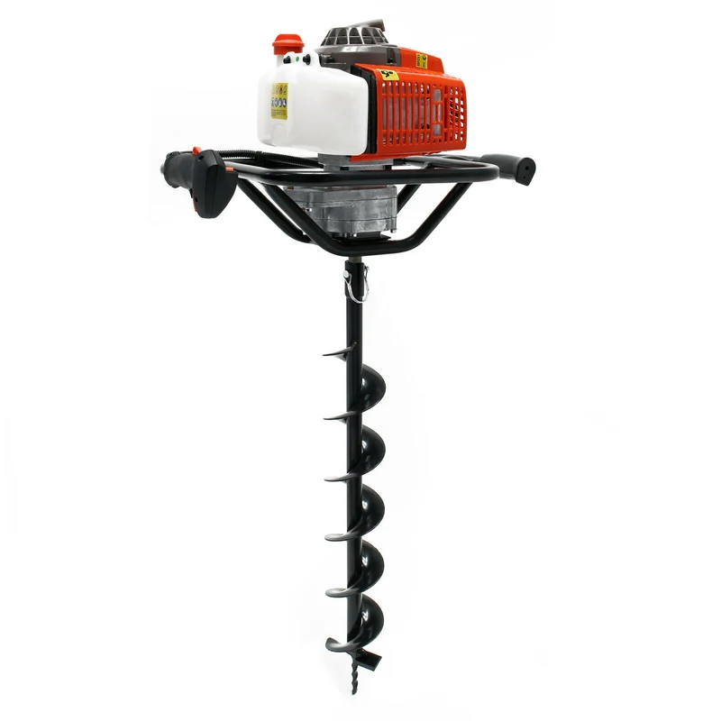 Tarière thermique set 63,3 ccm 3 cv foret 100 mm utilisation 2 personnes perceuse 16_0001563