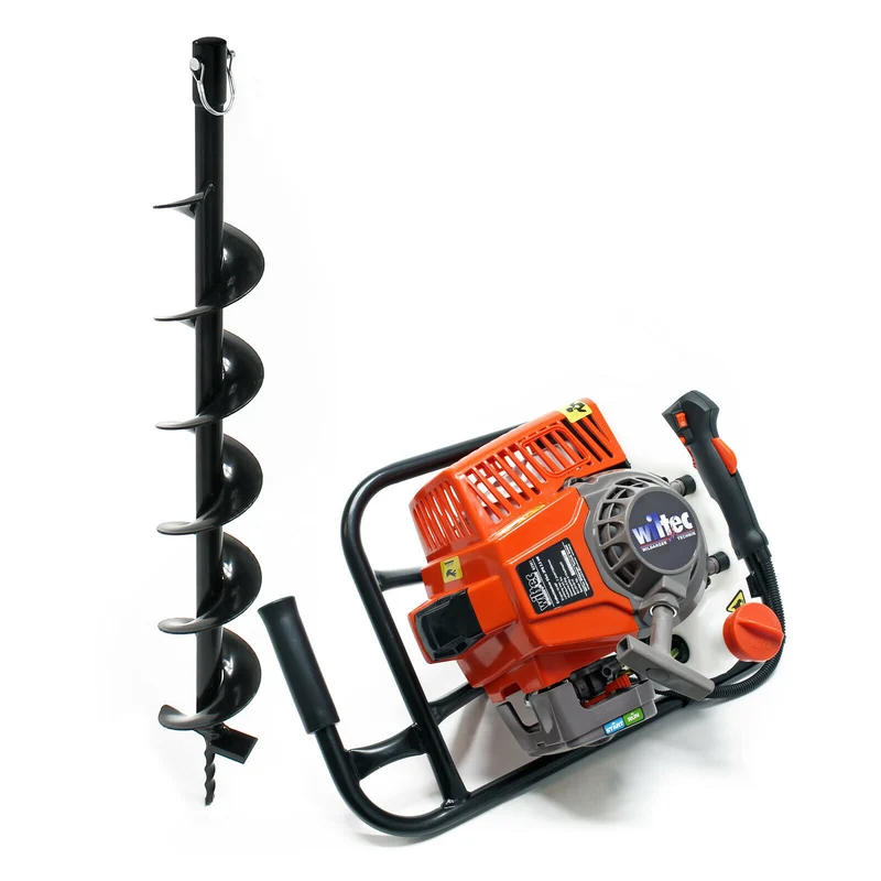 Tarière thermique set 63,3 ccm 3 cv foret 100 mm utilisation 2 personnes perceuse 16_0001563