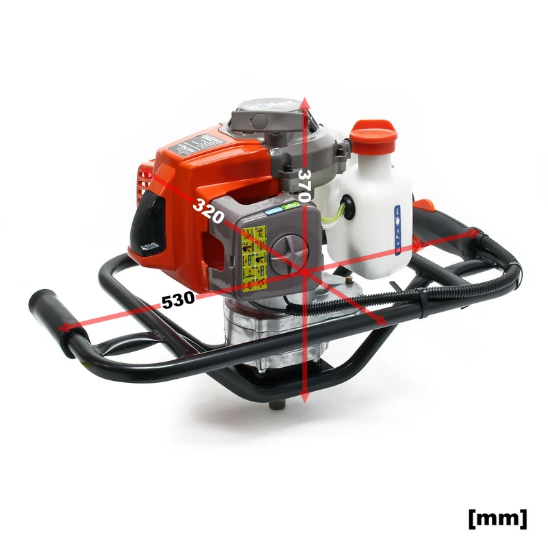 Tarière thermique en set 63,3 ccm 3 cv foret 250 mm 300 mm perceuse sol 16_0001569