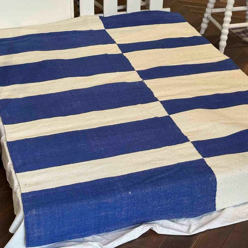 TAPIS BLEU & BLANC