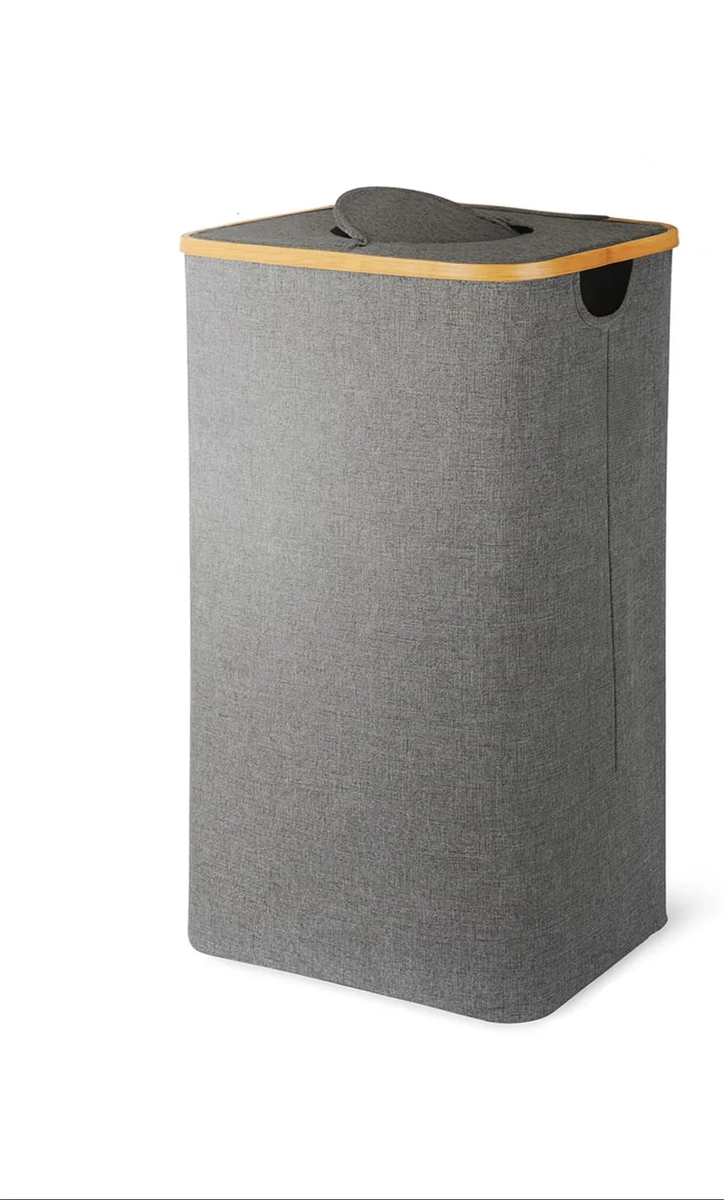 Conteneur à bouteilles consignées pratique 70 x 42 x 34 cm design moderne cuisine en feutre gris 13_0017768