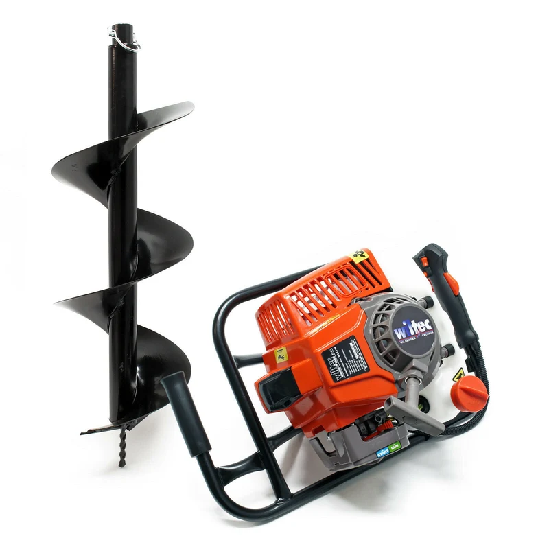Tarière thermique set 63,3 ccm 3 cv foret 200 mm utilisation 2 personnes perceuse 16_0001565