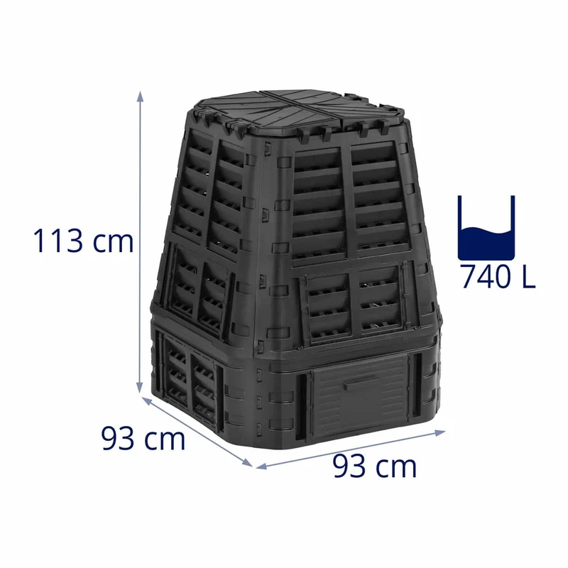 Composteur de jardin 740 litres polypropylène haute qualité 14_0007490