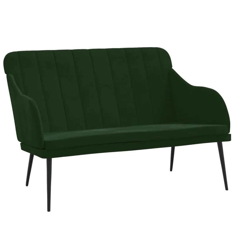 Banc banquette vert foncé 110 x 76 x 80 cm velours 02_0010639