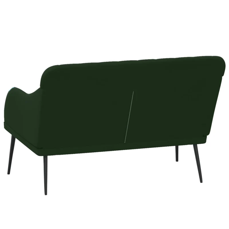 Banc banquette vert foncé 110 x 76 x 80 cm velours 02_0010639