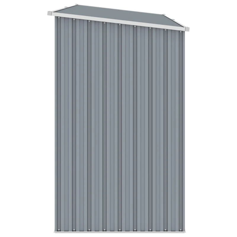 Abri à bois de jardin 245 x 98 x 159 cm acier galvanisé gris 02_0022397