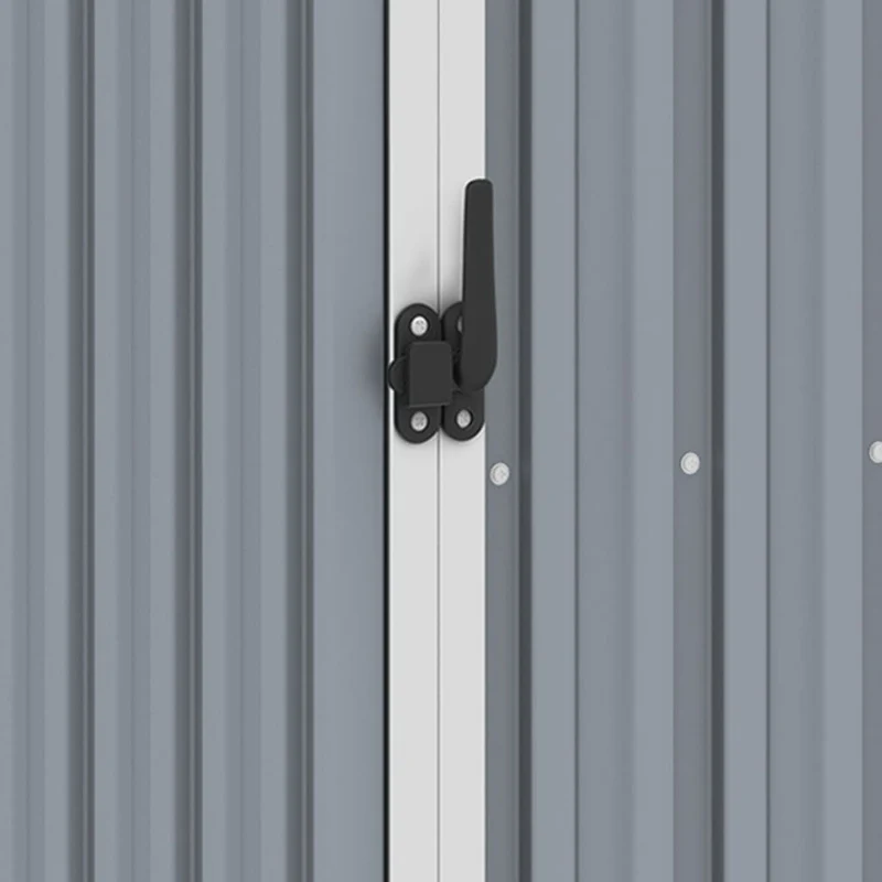 Abri à bois de jardin 245 x 98 x 159 cm acier galvanisé gris 02_0022397