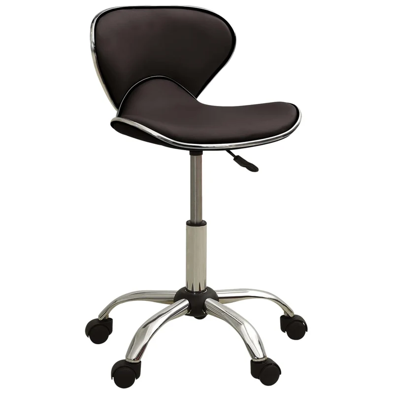 Chaise fauteuil siège de bureau informatique étude similicuir brun 02_0024034
