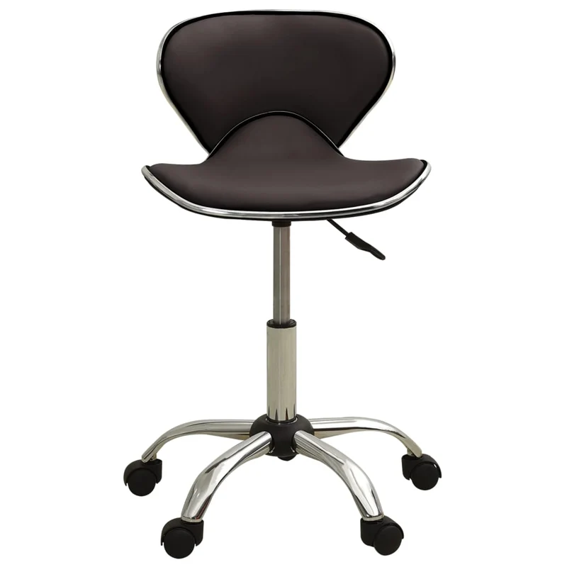 Chaise fauteuil siège de bureau informatique étude similicuir brun 02_0024034