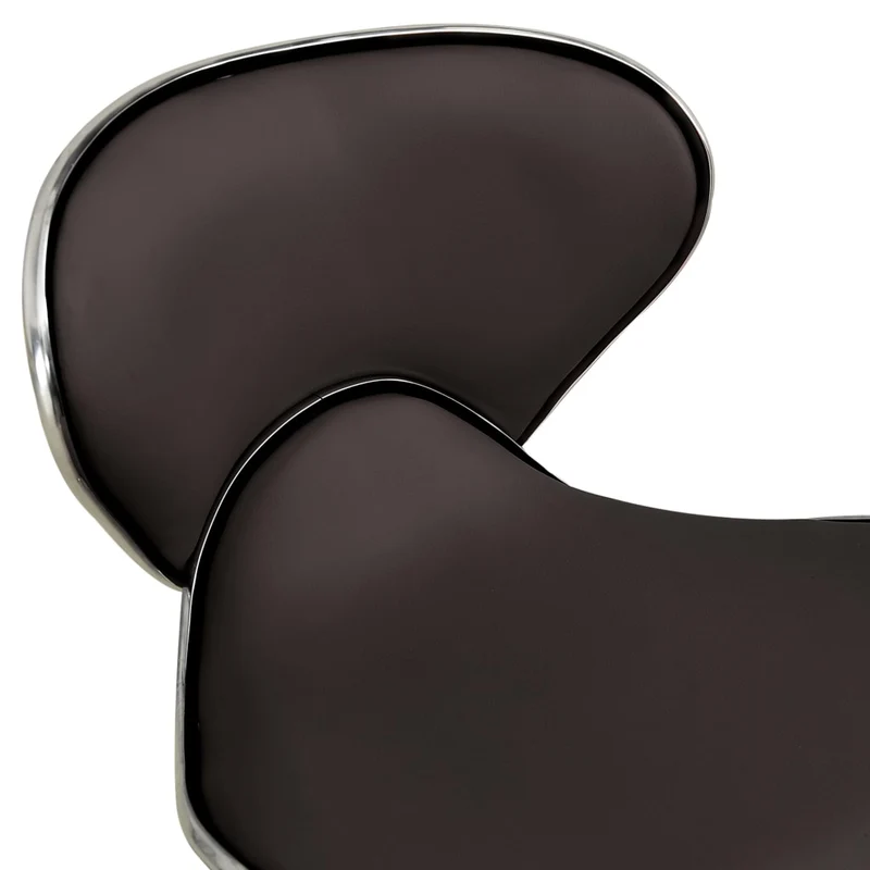 Chaise fauteuil siège de bureau informatique étude similicuir brun 02_0024034