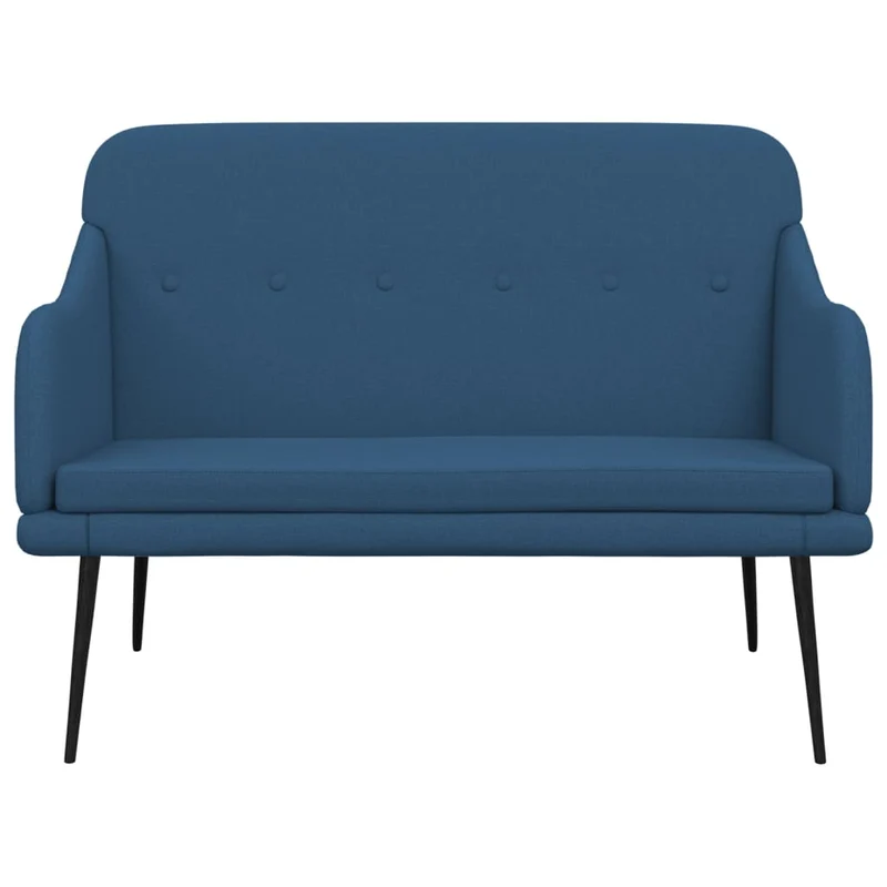 Banc banquette 110 x 76 x 80 cm tissu bleu 02_0010506