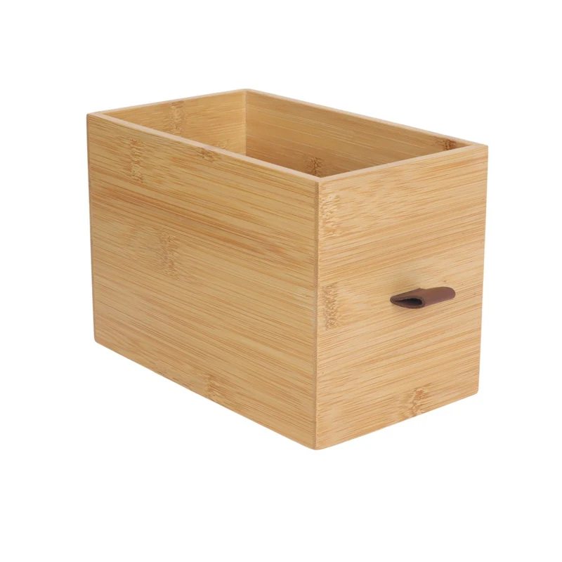 Boîte de rangement à tiroirs moderne organisation bureau 15 x 25 x 20 cm en bambou naturel 13_0017883