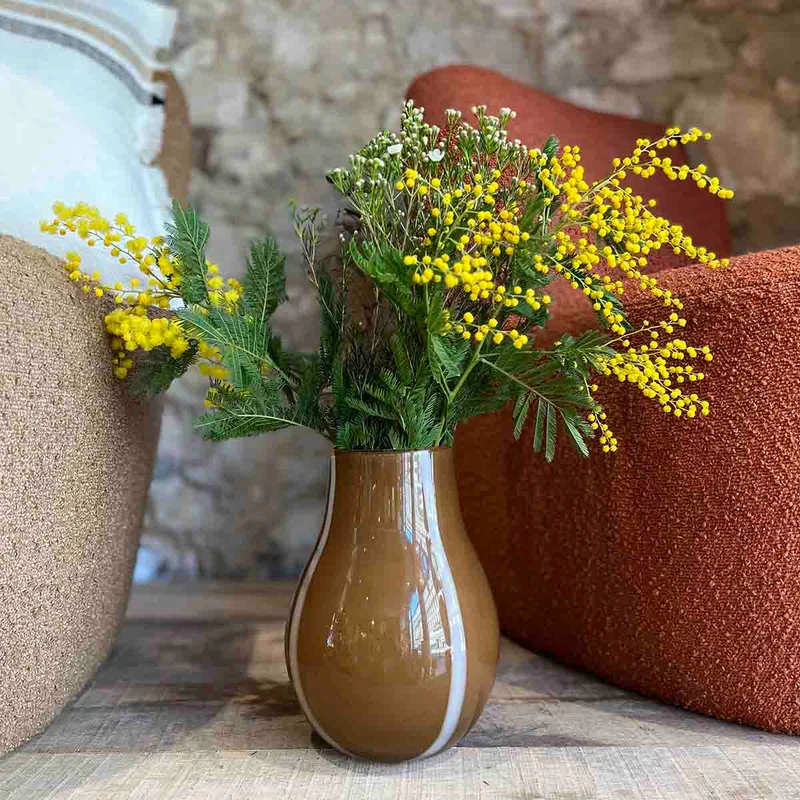 VASE MOONI MARRON