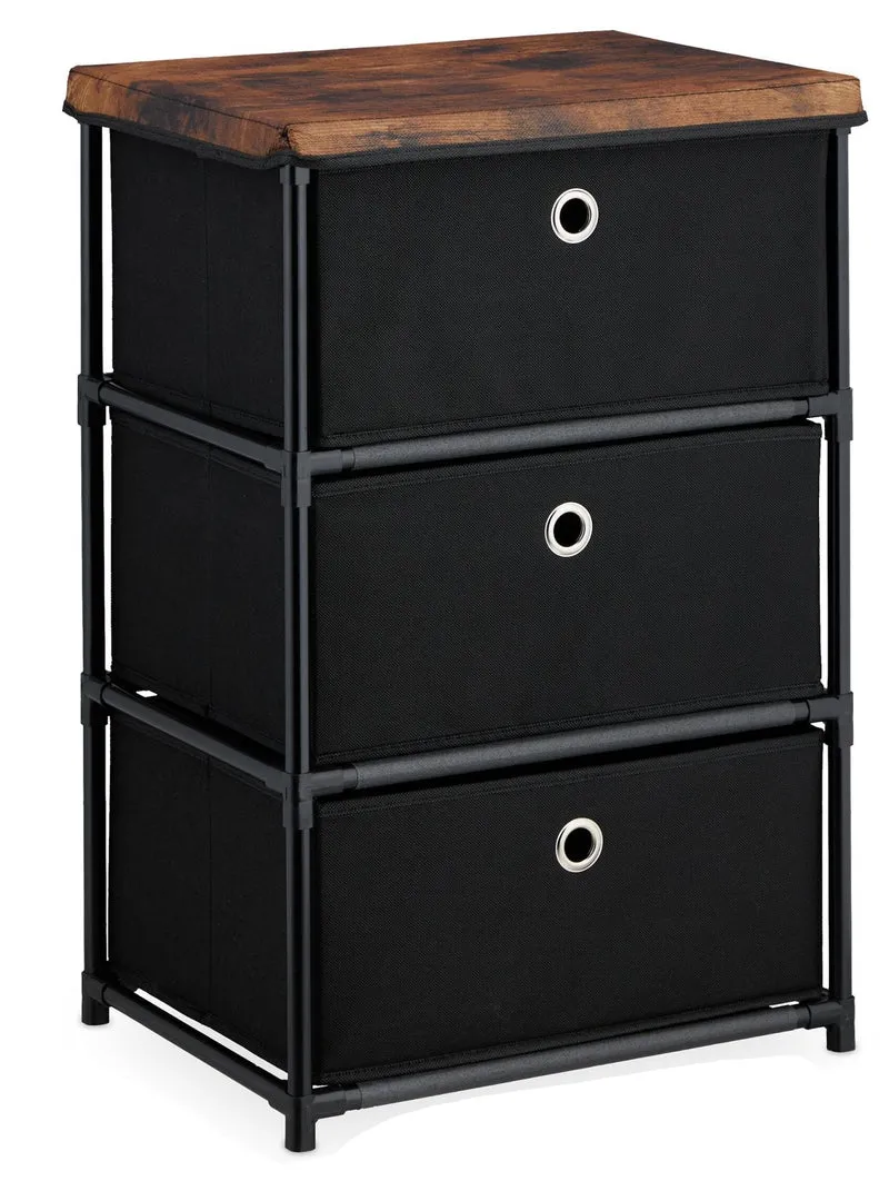 Commode à tiroirs pratique pour salon chambre entrée 105 x 43 x 33 cm design industriel en métal noir 13_0016356