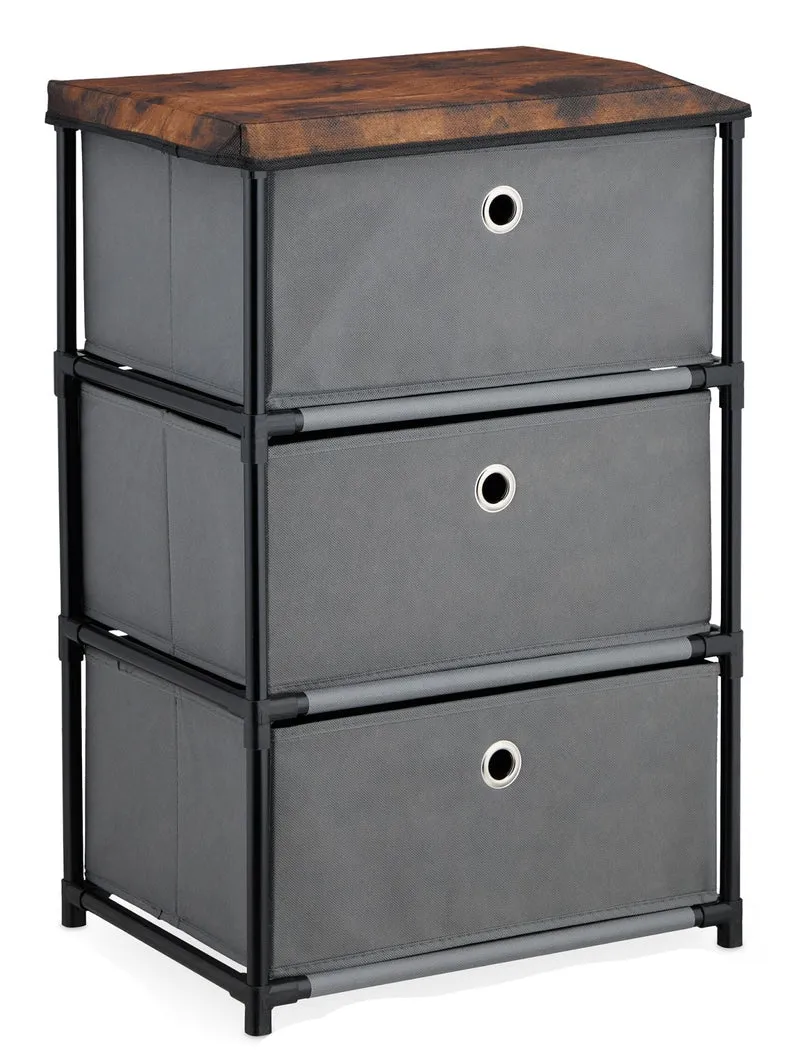 Commode à tiroirs pratique pour salon chambre entrée 105 x 43 x 33 cm design industriel en métal noir 13_0016357