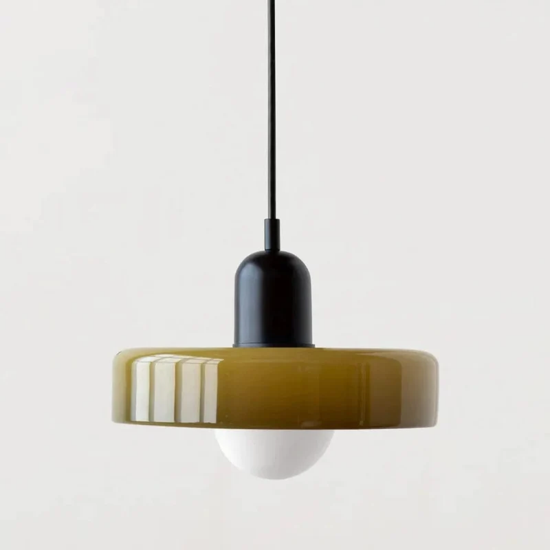Suspension Luminaire Vintage en Verre Élégante
